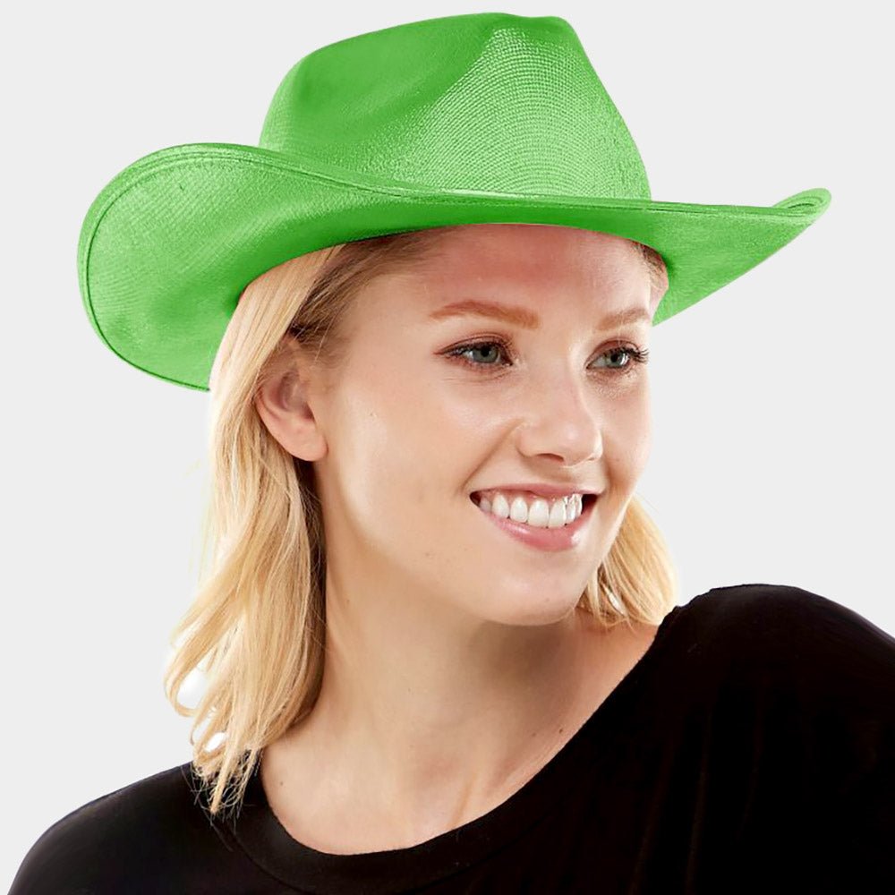 metallic-cowboy-party-hat-green-hautefull