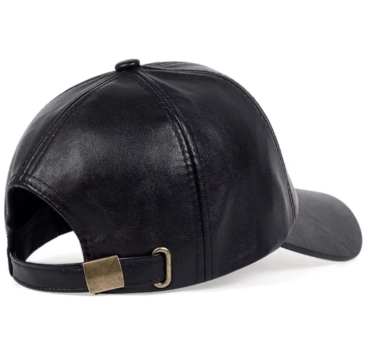 1985 Vintage Faux Leather Baseball Cap Adjustable - Hautefull