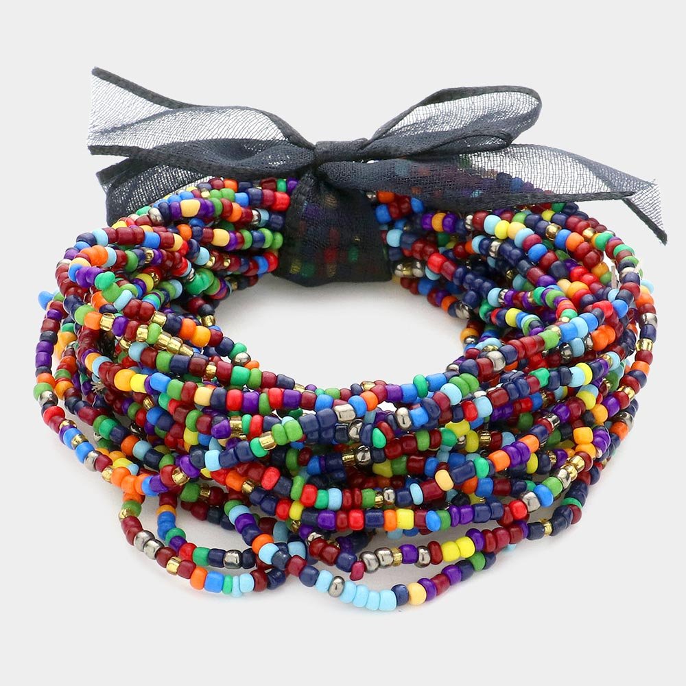 25PCS - Seed Beaded Stretch Bracelets - Hautefull