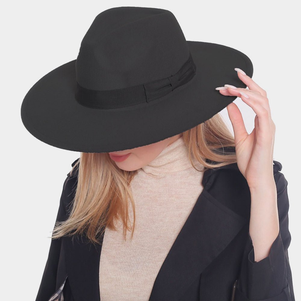 Bow Solid Panama Hat - Hautefull