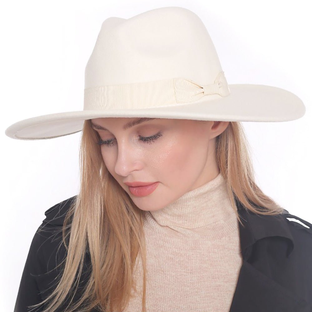 Bow Solid Panama Hat - Hautefull