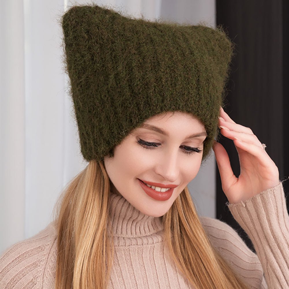 Cozy Cat Knit Beanie Hat - Hautefull