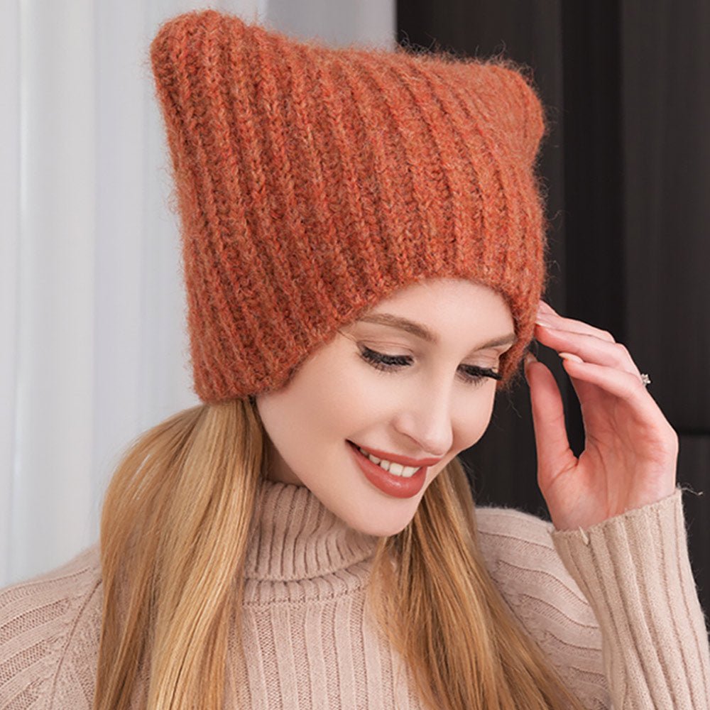 Cozy Cat Knit Beanie Hat - Hautefull