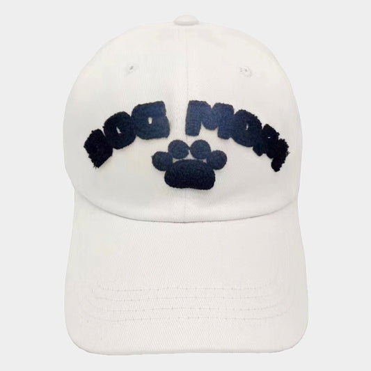 "Dog Mom" Paw Print Pointed Baseball Cap - Hautefull