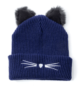 Faux Fur Cat Ear Beanie for Women - Hautefull