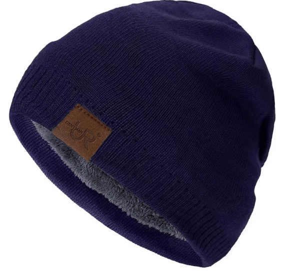 Faux Fur Lined Knit Beanie One Size - Hautefull