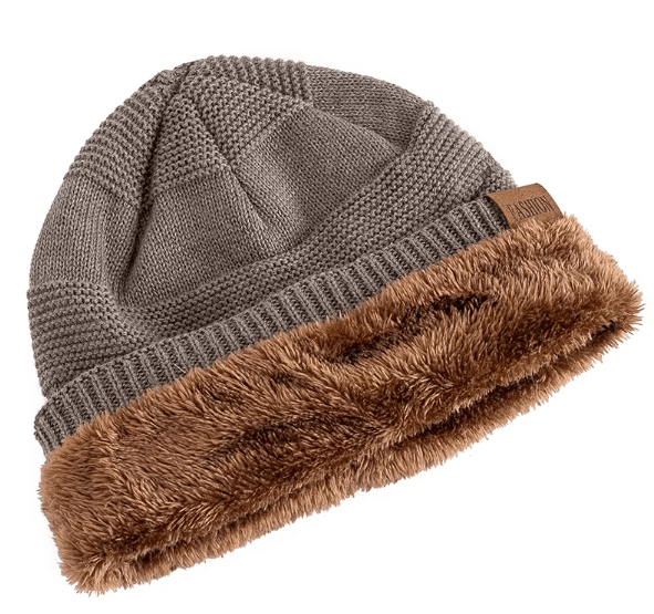 Faux Fur Lined Slouchy Beanie - Hautefull