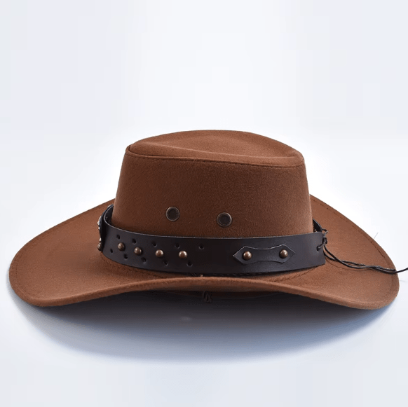 Faux Suede Western Cowboy Hat - Hautefull