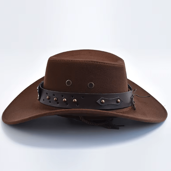 Faux Suede Western Cowboy Hat - Hautefull