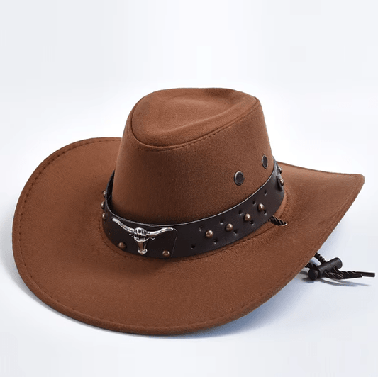 Faux Suede Western Cowboy Hat - Hautefull