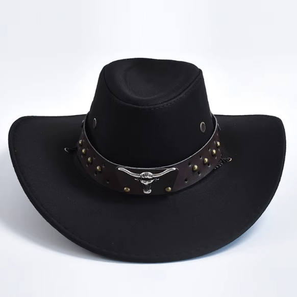 Faux Suede Western Cowboy Hat - Hautefull