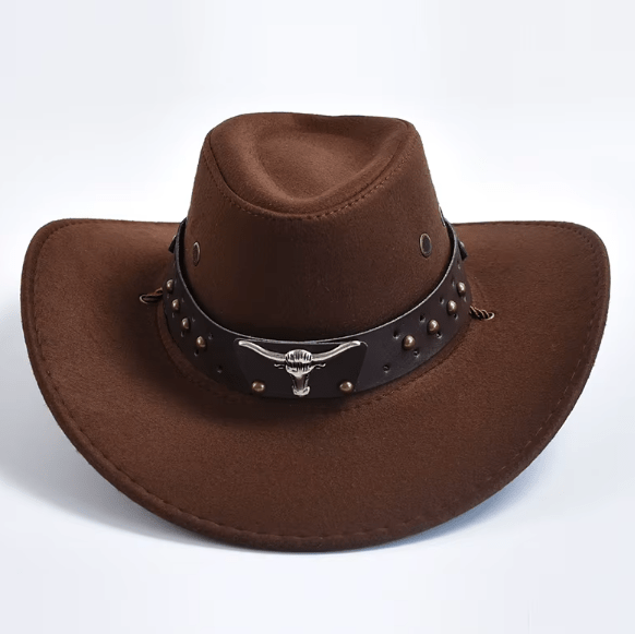 Faux Suede Western Cowboy Hat - Hautefull