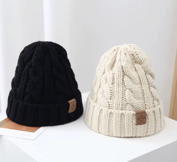 Fur Lined Knit Beanie Hat - Hautefull