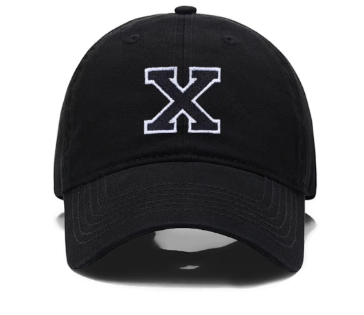 Initial Letter A - Z Embroidered Black Baseball Cap – Adjustable Cotton Snapback - Hautefull