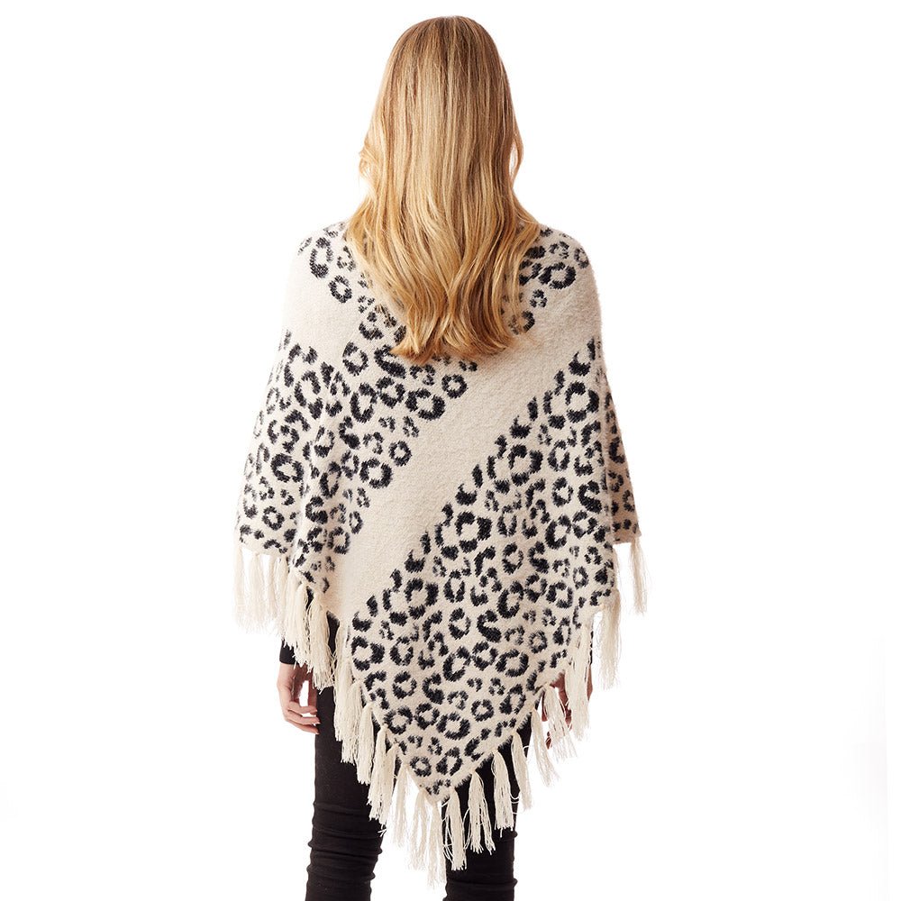 Leopard Print Poncho for Women - Hautefull