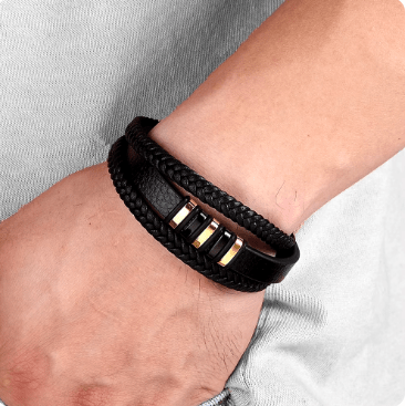 Magnetic Leather Bracelets for Men - Hautefull