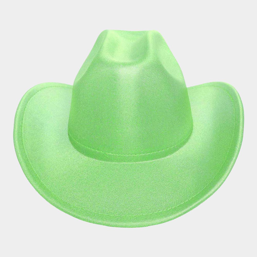 Metallic Cowboy Party Hat Green - Hautefull