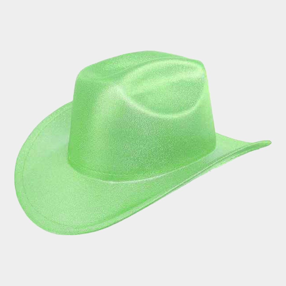 Metallic Cowboy Party Hat Green - Hautefull