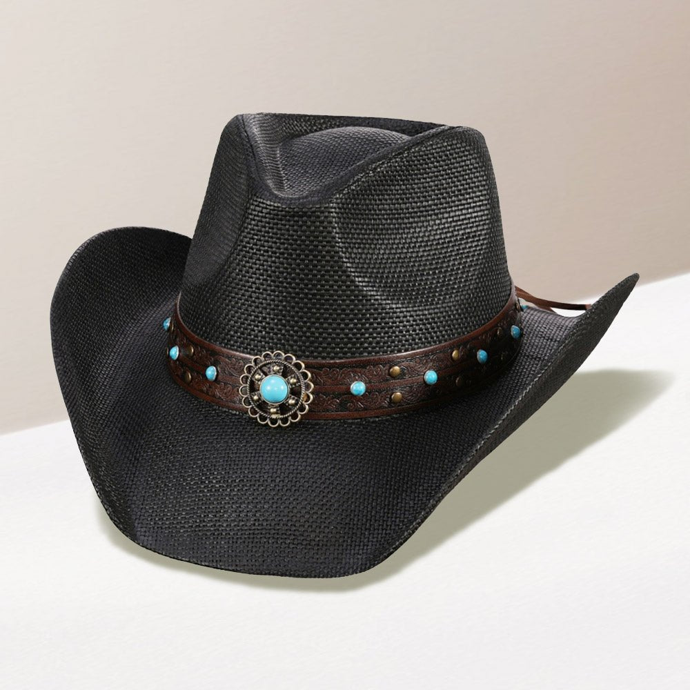 Metallic Western Charm Cowboy Hat - Hautefull