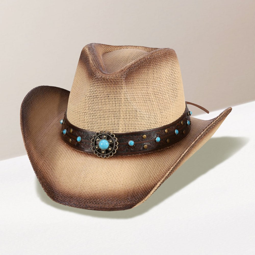 Metallic Western Charm Cowboy Hat - Hautefull