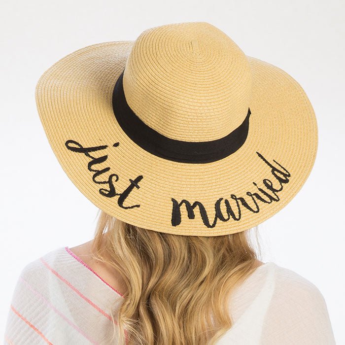 Newlywed Bliss Embroidery Sun Hat - Hautefull