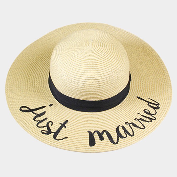 Newlywed Bliss Embroidery Sun Hat - Hautefull