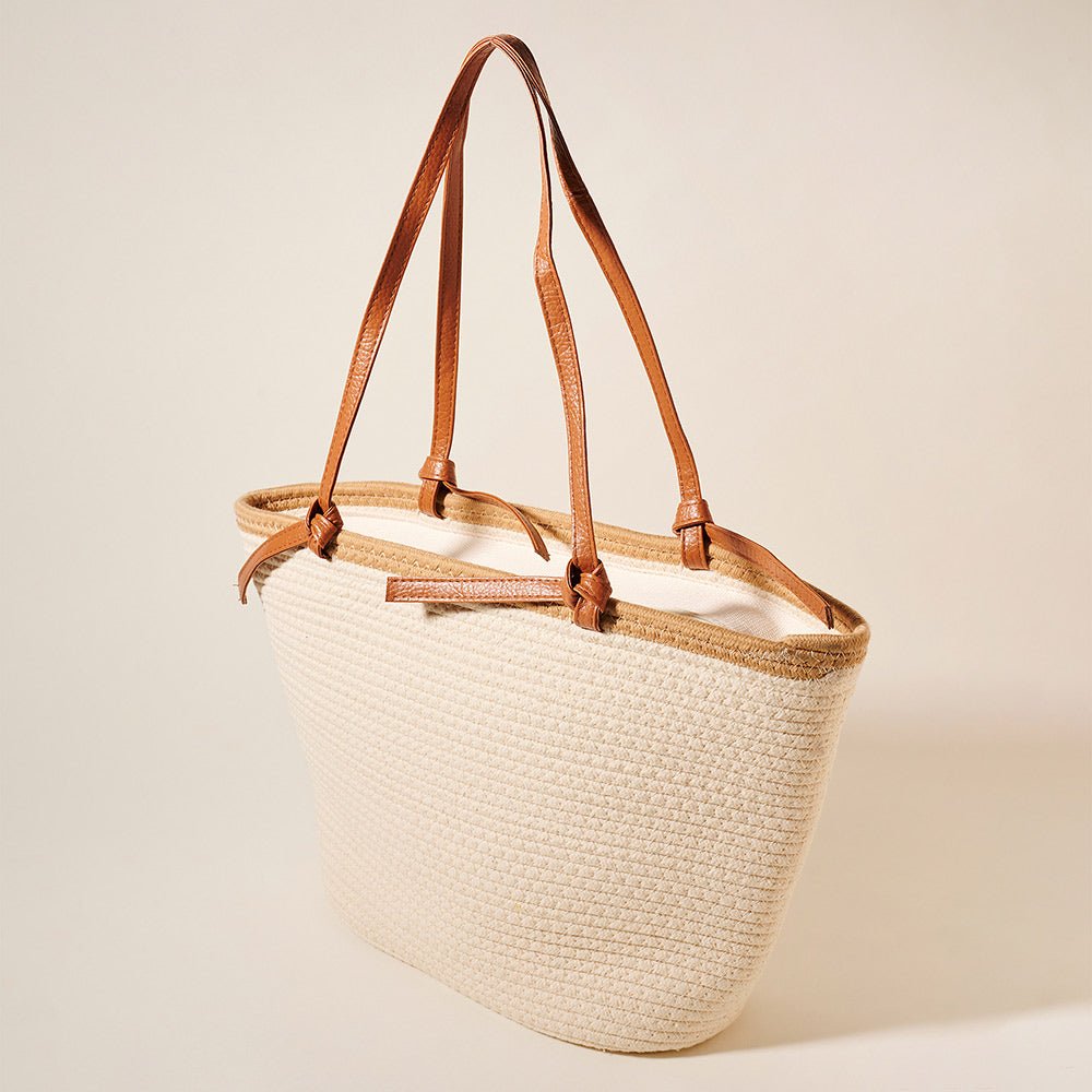 Sunset Serenade Straw Tote Bag - Hautefull