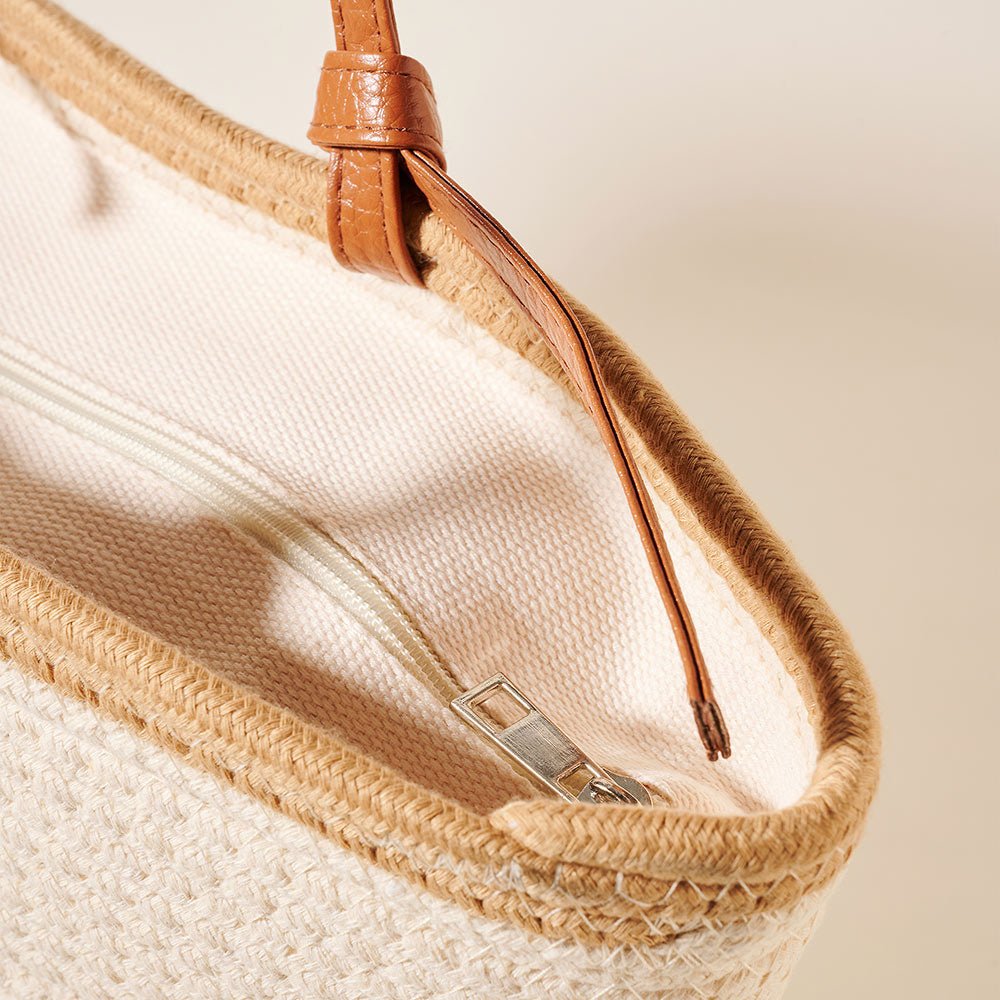 Sunset Serenade Straw Tote Bag - Hautefull