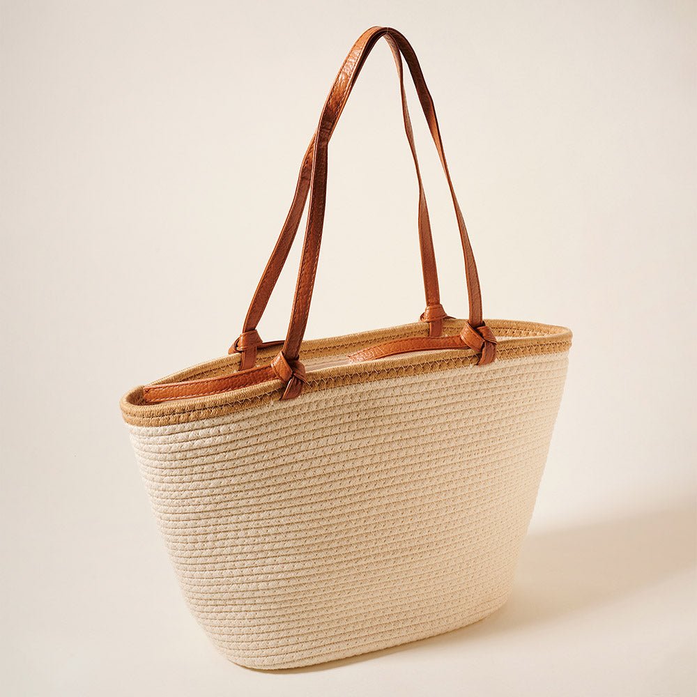 Sunset Serenade Straw Tote Bag - Hautefull