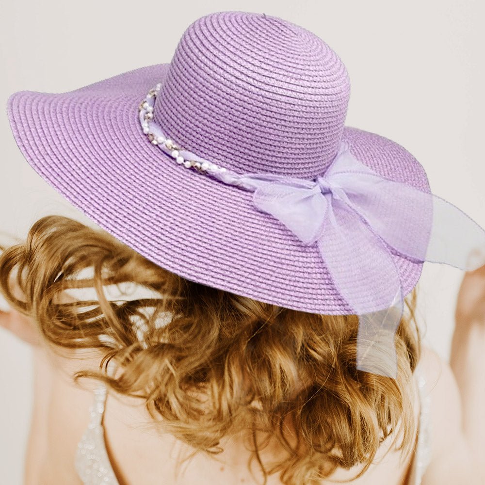 Sunshine Serenade Tulle Bow Sun Hat - Hautefull