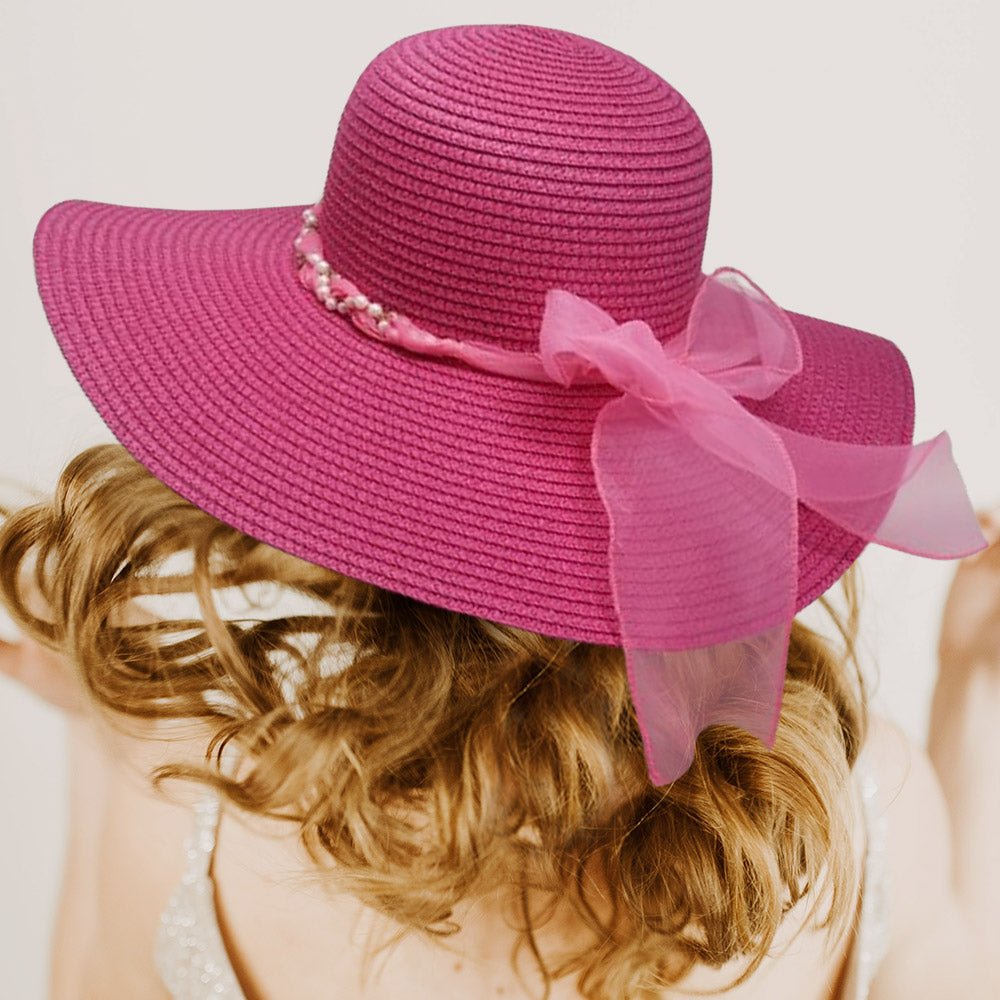 Sunshine Serenade Tulle Bow Sun Hat - Hautefull