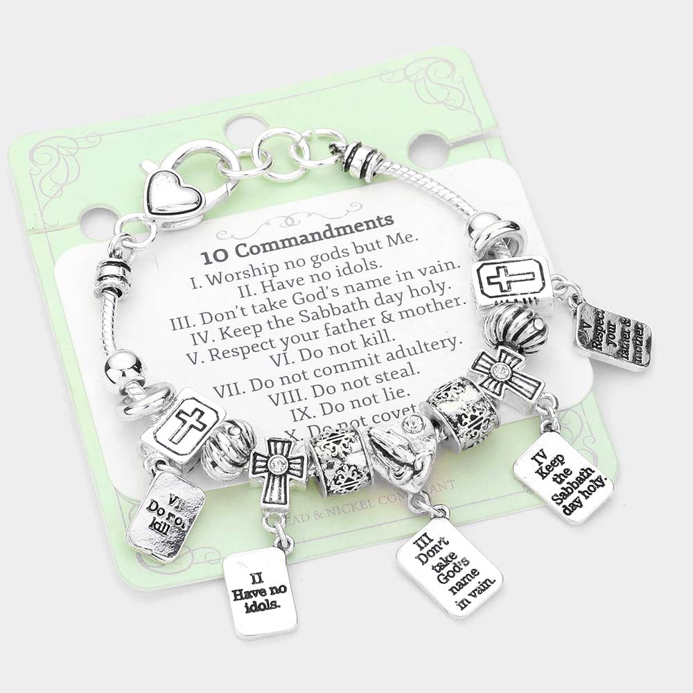 10 Commandments Charms Bracelet - Hautefull