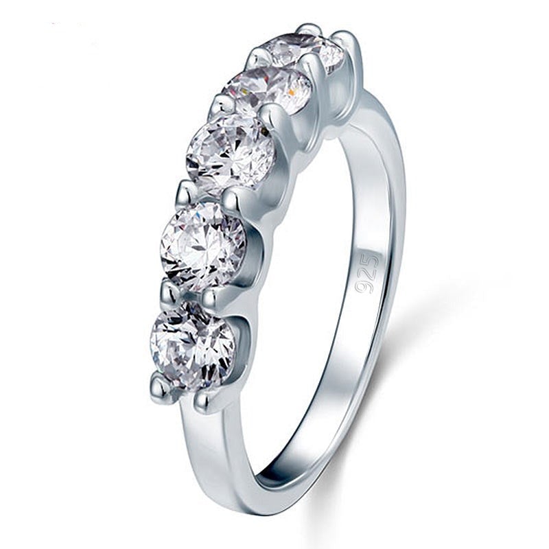 1.25 Ct 5 Crown 925 Sterling Silver Ring - Hautefull