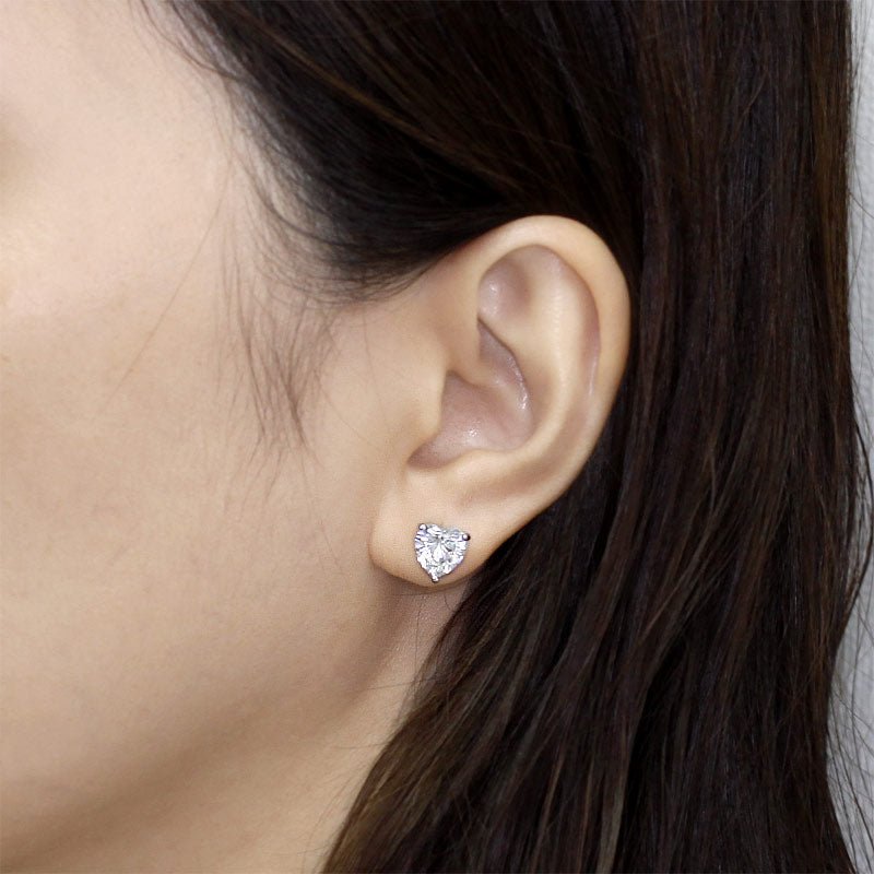 4ct Lab Created Diamond 925 Sterling Silver Earrings - Hautefull