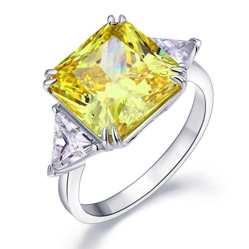 8 Carat 925 Sterling Silver Ring Yellow - Hautefull