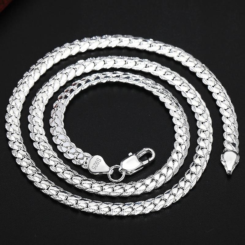 925 Sterling Silver Curb Chain Necklace - Hautefull