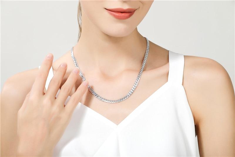 925 Sterling Silver Curb Chain Necklace - Hautefull