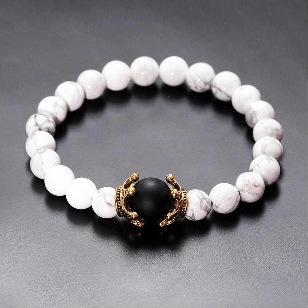 Antique Tiger Eye Beaded Bracelet for Men - Hautefull