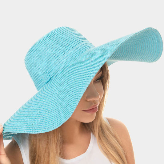 Baby Blue Floppy Sun Hat for Women - Hautefull
