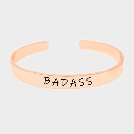"Badass" Plated Gold Cuff Bracelet - Hautefull