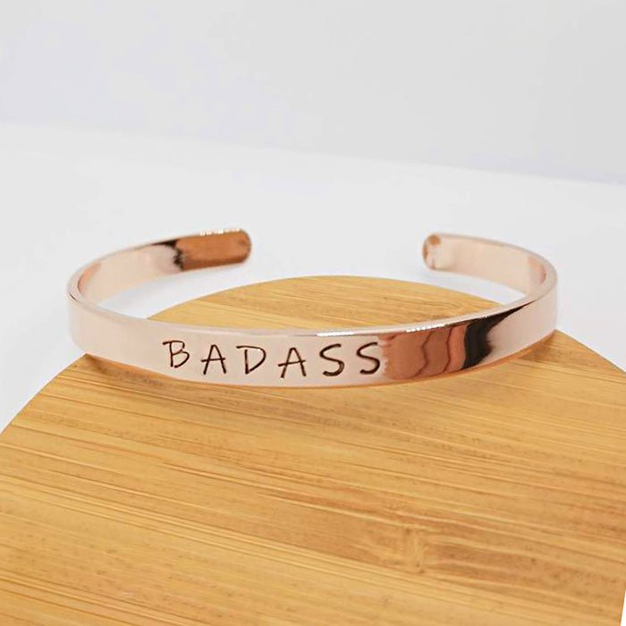 "Badass" Plated Gold Cuff Bracelet - Hautefull