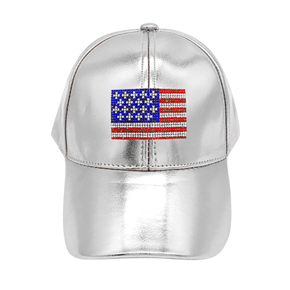 Bling American Flag Baseball Cap - Hautefull