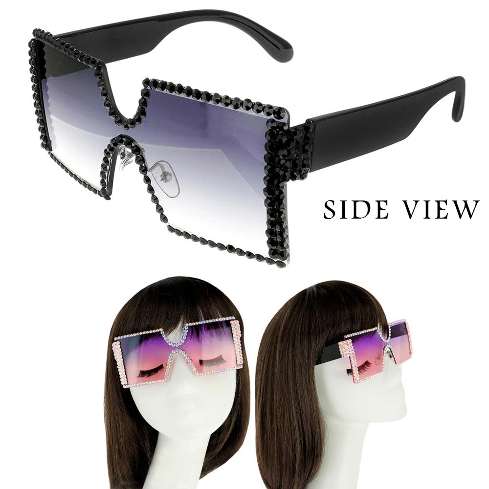 Bling Square Sunglasses - Hautefull