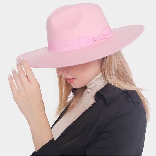 Bow Solid Panama Hat - Hautefull