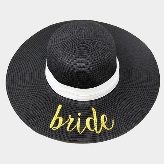 'Bride' Straw Floppy Sun Hat - Hautefull