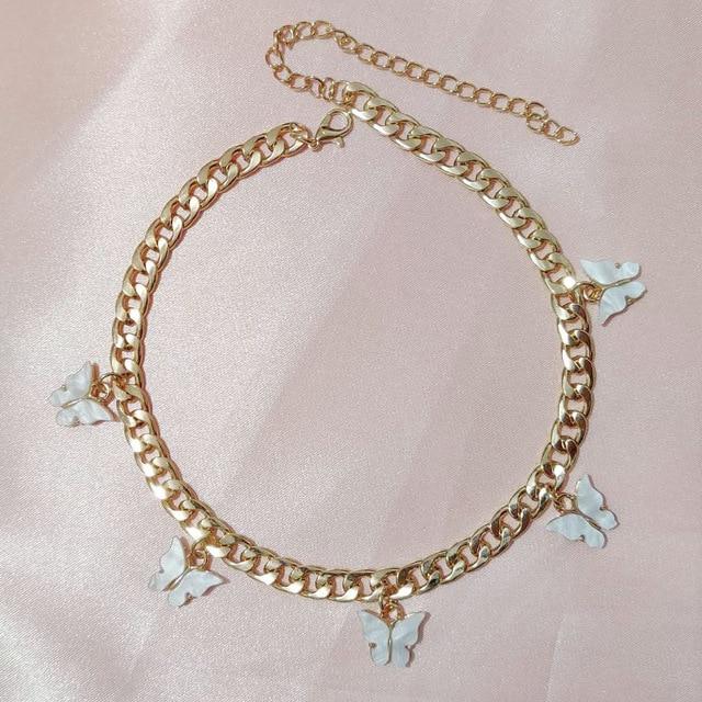 Butterfly Choker Necklace - Hautefull