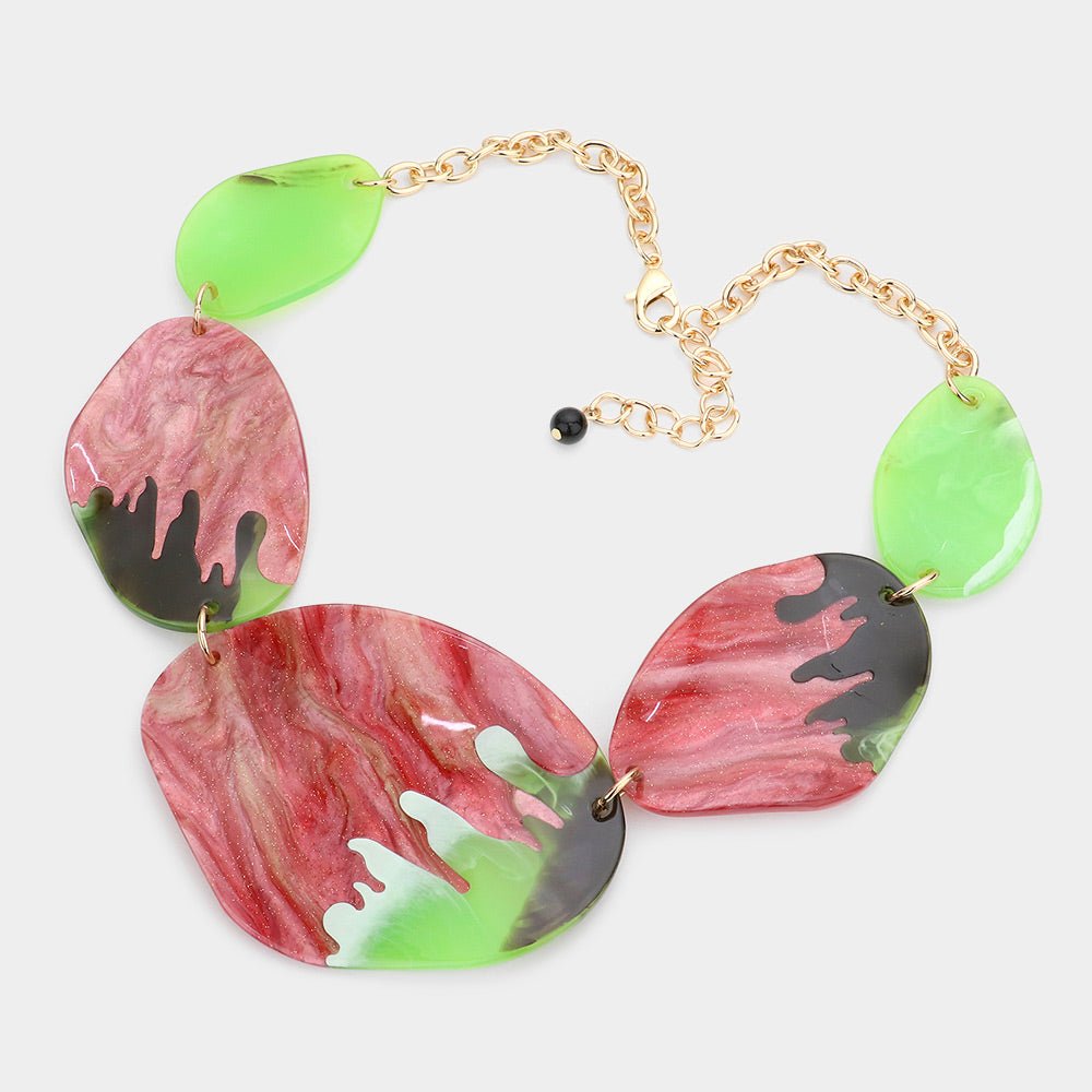 Celluloid Abstract Necklace - Hautefull