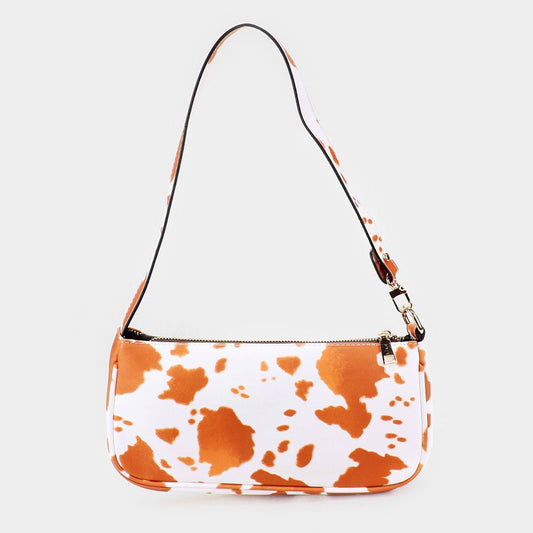 Cow Print Faux Leather Shoulder Bag for Women - Hautefull