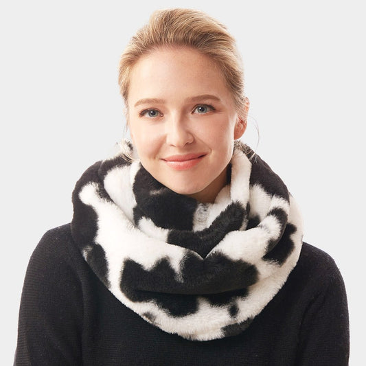 Cow Print Infinity Scarf - Hautefull