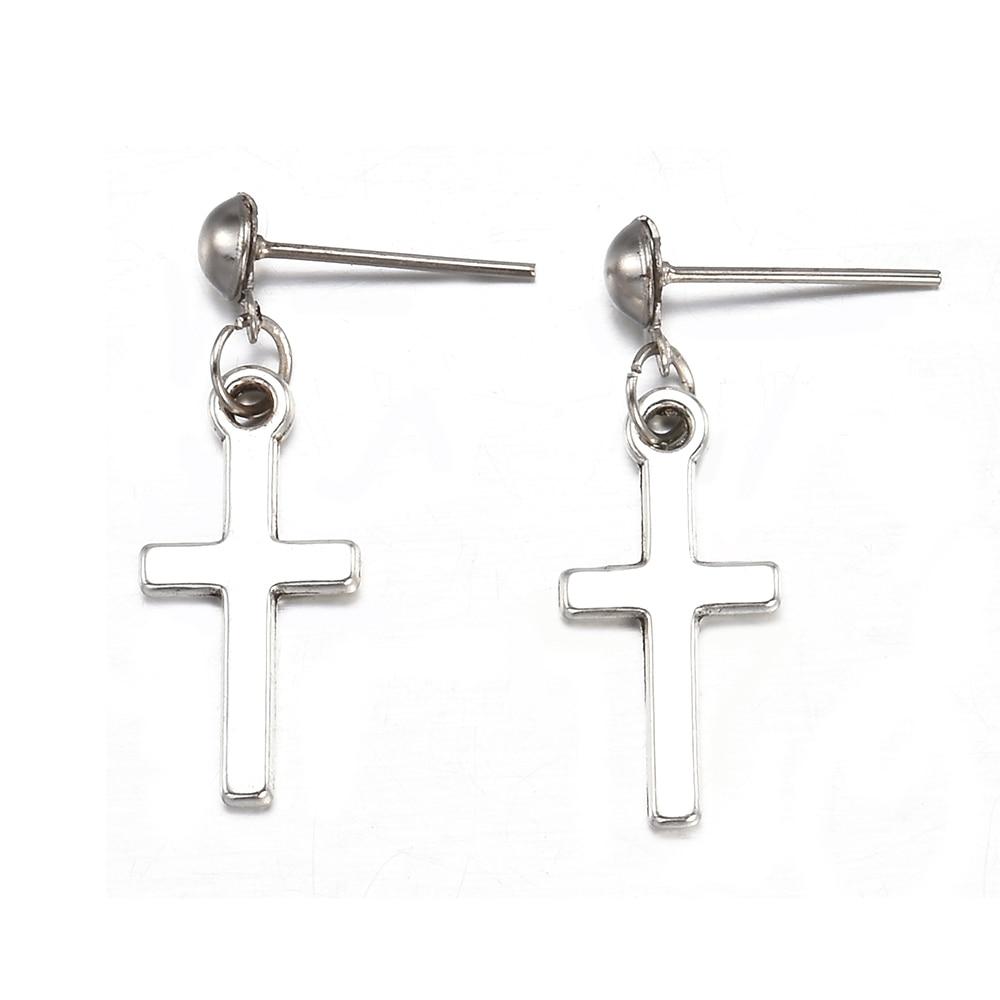 Cross Stud Earrings - Hautefull